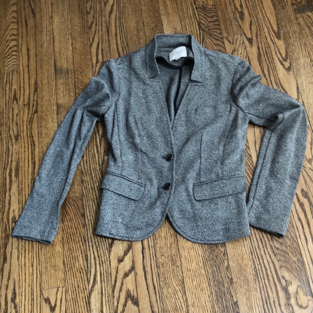 Loft classic gray blazer size small